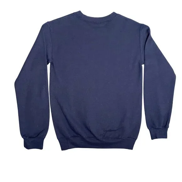 Def Leppard Womens Size X-Small Dark Blue Crewneck Sweatshirt Rock Band‎ Animal - Picture 2 of 6